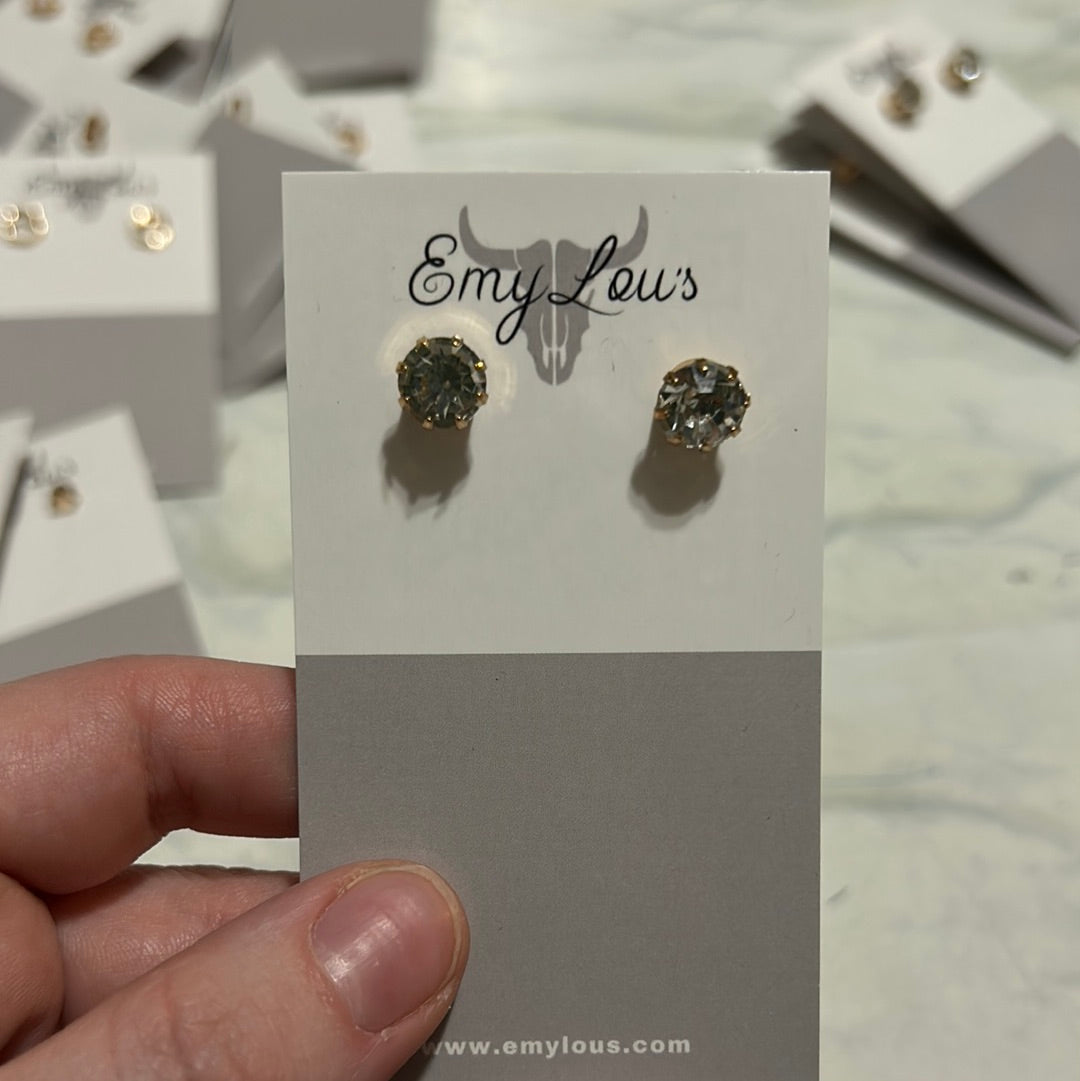 Simply Southern Gold Chunky Diamond Stud