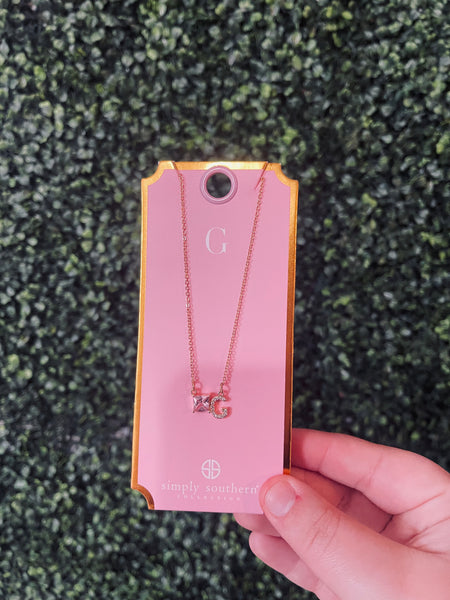 Simply Southern Initial Jewel Necklaces