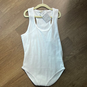 White Basic Tank Bodysuit