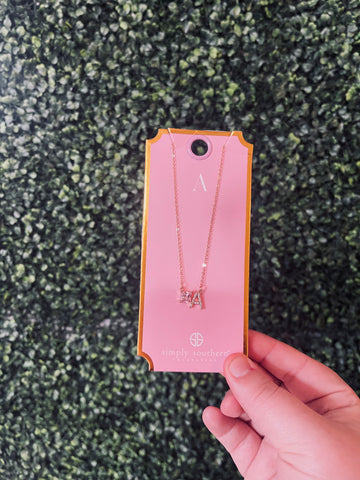 Simply Southern Initial Jewel Necklaces
