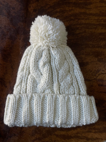 Heidi Cable Knit Pom Pom Beanie