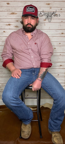 Cinch Men's Print Multi Button Up