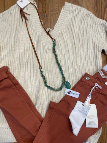 Burnt Orange Iris Skinny Jeans