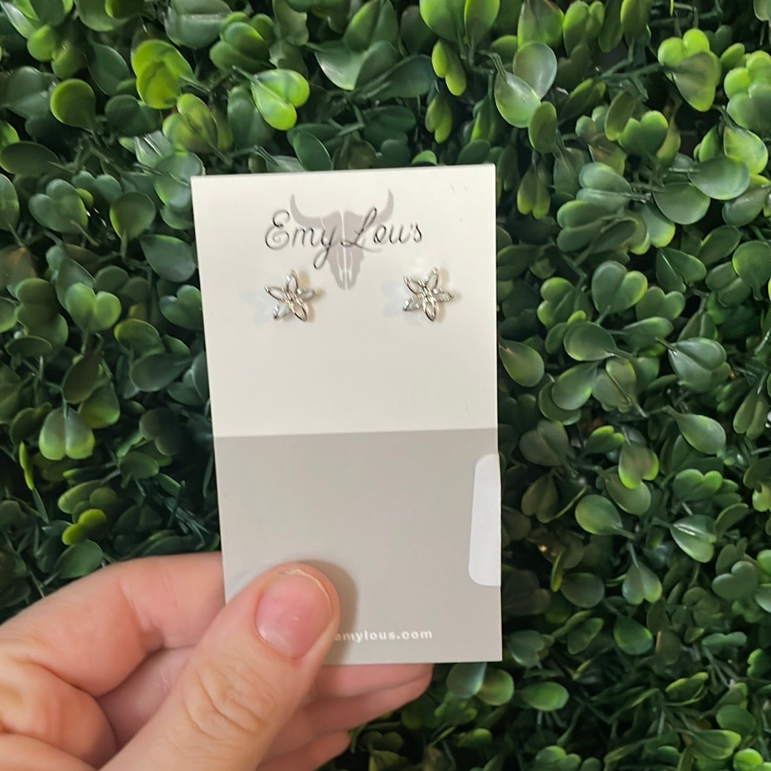 Simply Southern Silver Flower Studs