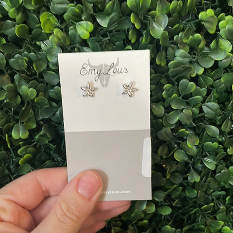 Simply Southern Silver Flower Studs