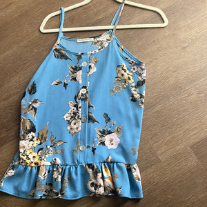 Blush Blue Floral Tank