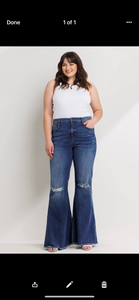 Sneakpeek Ripped High Rise Plus Flare