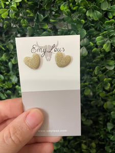 Clay Heart Studs