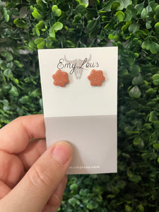 Clay Burnt Orange Studs