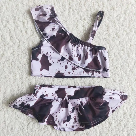 Girls Cow Print Bikini