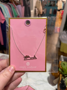 Simply Southern Dainty Silver Mountain Necklace