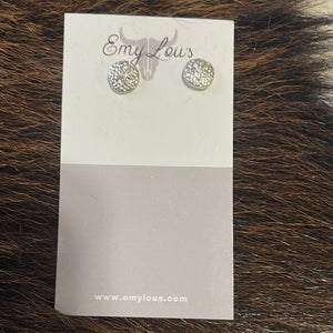 Silver Sand Dollar Studs