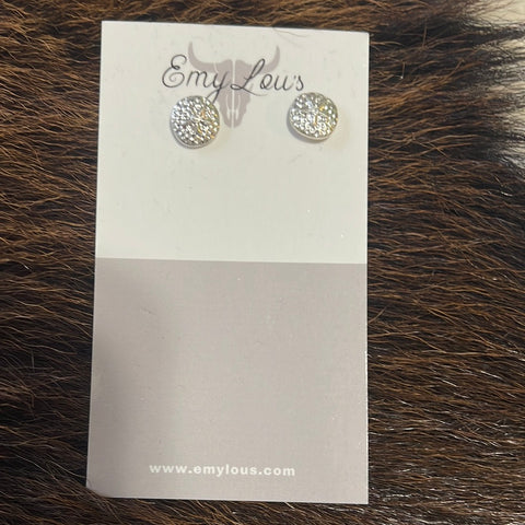Silver Sand Dollar Studs