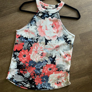 Floral Deep Cut Tank