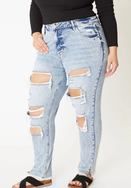 Kancan Juliet Ultra High Rise Mom Jeans (Plus Size)