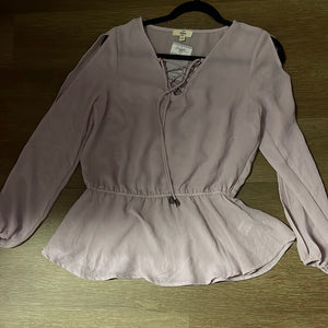 Peekaboo Purple Cold Shoulder Top