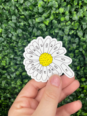 Daisy Yes/No Sticker