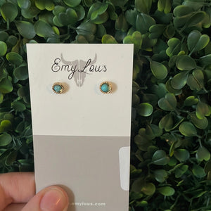 Simply Southern Gold Turquoise Studs