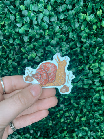 Cottagecore Snail Sticker