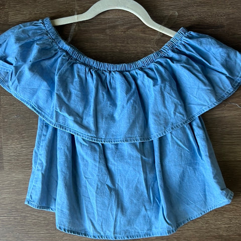 Denim Off The Shoulder Top