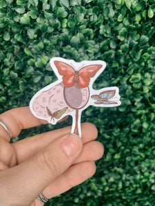 Cottagecore Butterfly Net Sticker