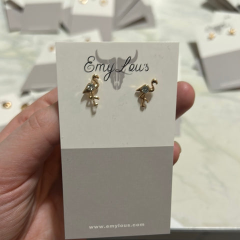 Simply Southern Flamingo Studs