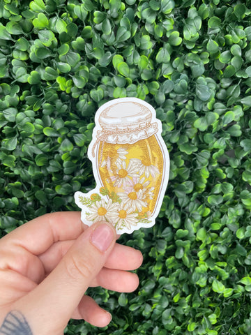 Daisy Jar Sticker