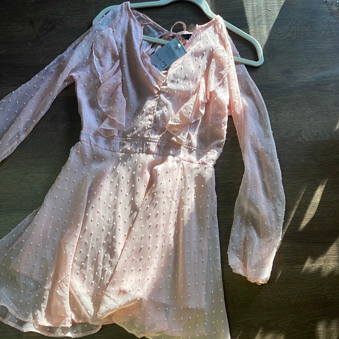 Aly Daly Blush Pink Open Shoulder Dress