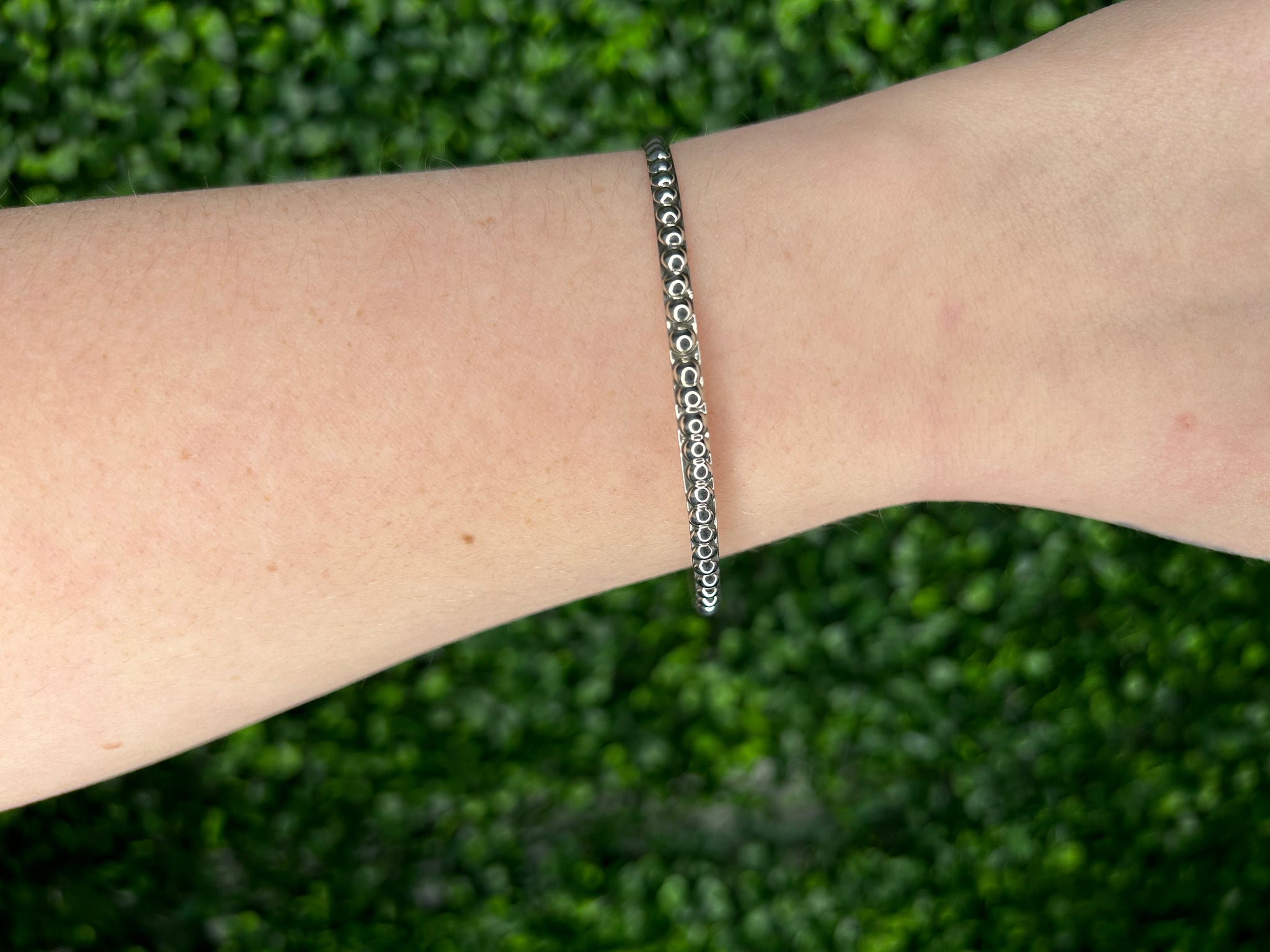 Sterling Silver Dotted Bracelet