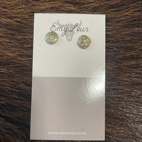 Gold Sand Dollar Studs