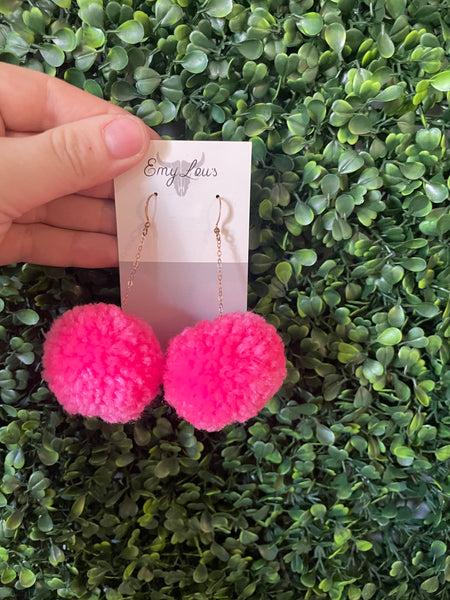 Pom Pom Earrings