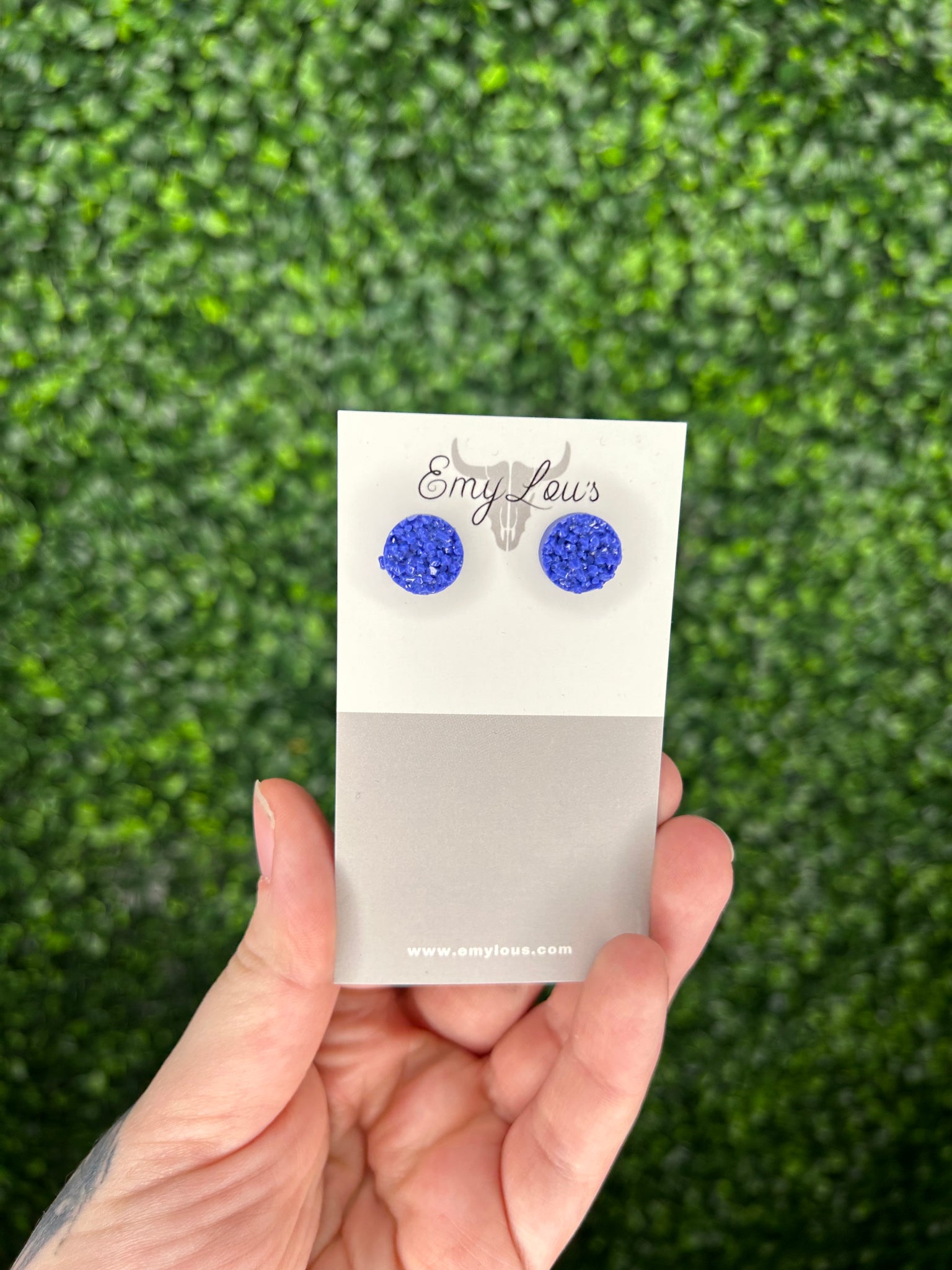 Madison Blue Druzy Stud
