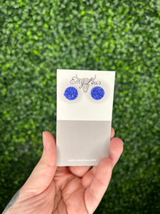 Madison Blue Druzy Stud
