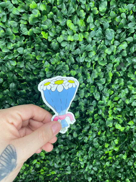 Daisy White Bouquet Sticker