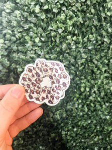 Cheetah Scrunchie Sticker