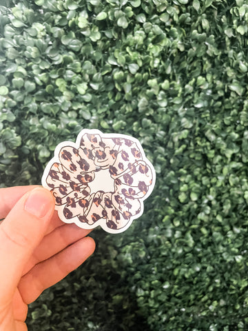 Cheetah Scrunchie Sticker