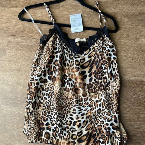 Black Lace Leopard Tank