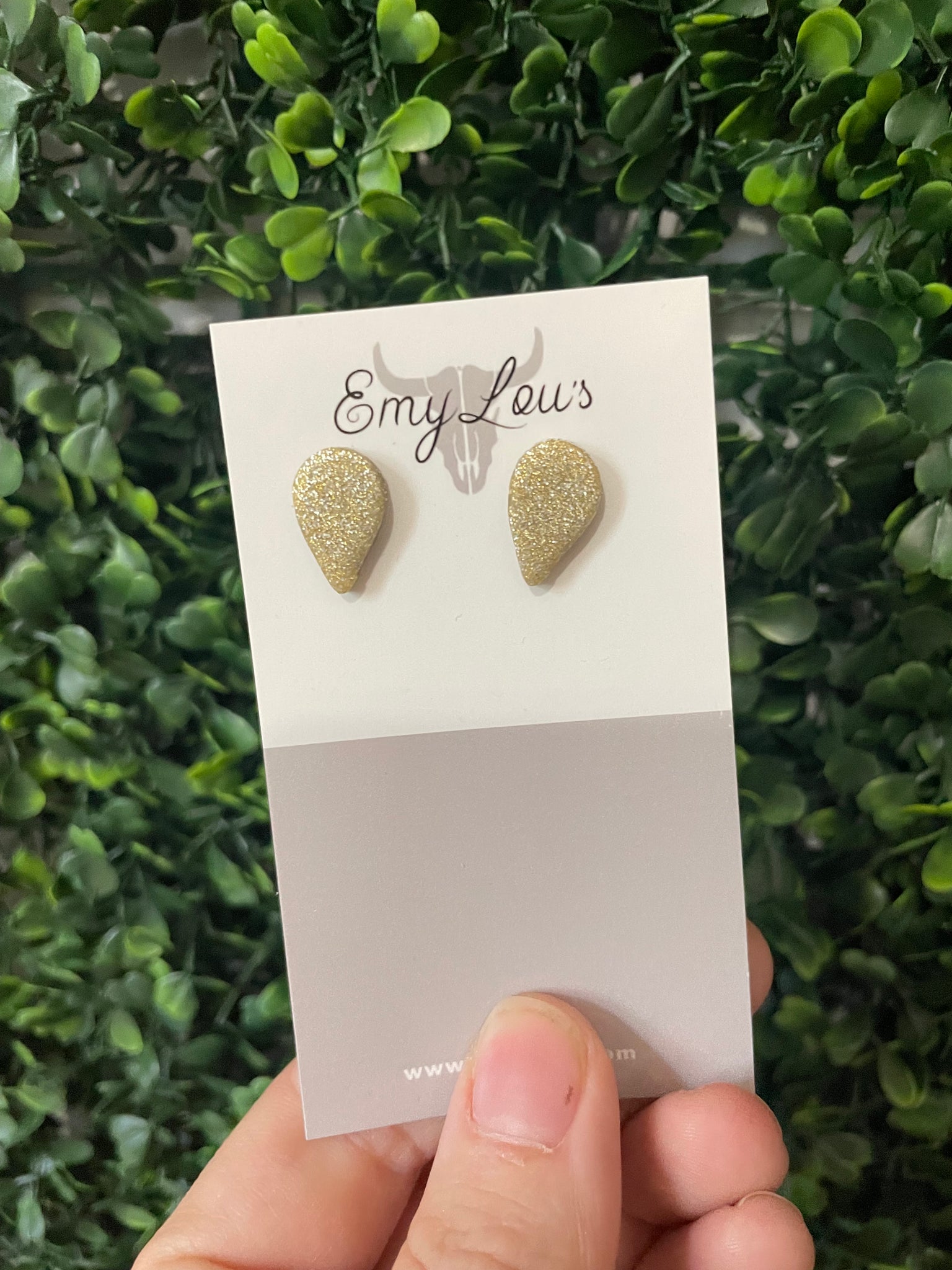 Clay Teardrop Studs
