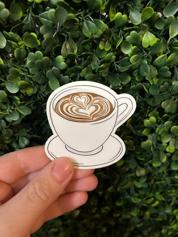Heart Latte Sticker