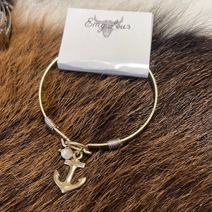 Gold Anchor Bracelet
