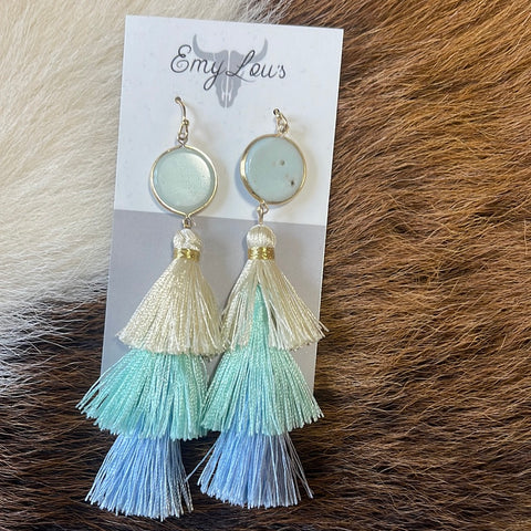 Mint Tier Tassel Dangles