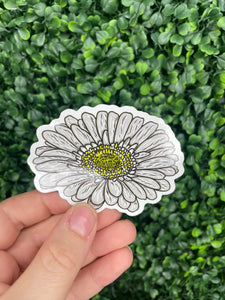 Daisy White Sticker