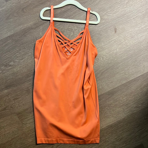 Orange Criss Cross Tank