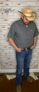 Cinch Men's Print Black Button Up