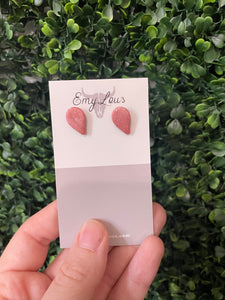Clay Teardrop Studs