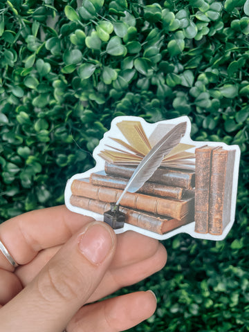 Cottagecore Book Stack Sticker