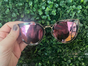 Oversized Floral and Black Sunglasses