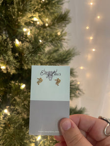 Gold Ballerina Studs
