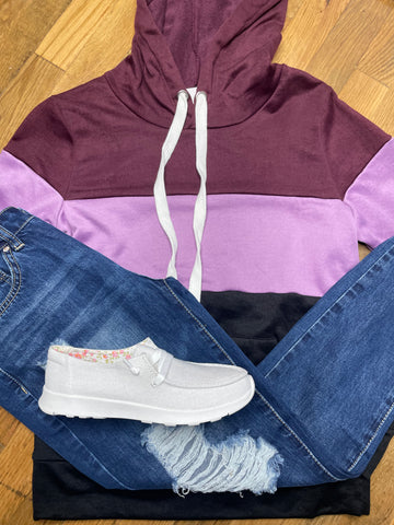 Rose Marie Color Block Hoodie
