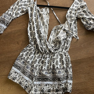 Cold Shoulder Grey Romper